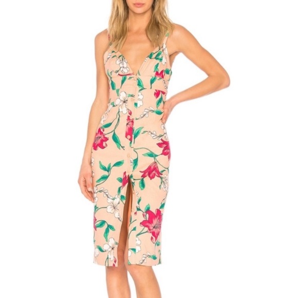 natalie floral smocked midi dress Natalie Strapless Midi Dress Faded Floral